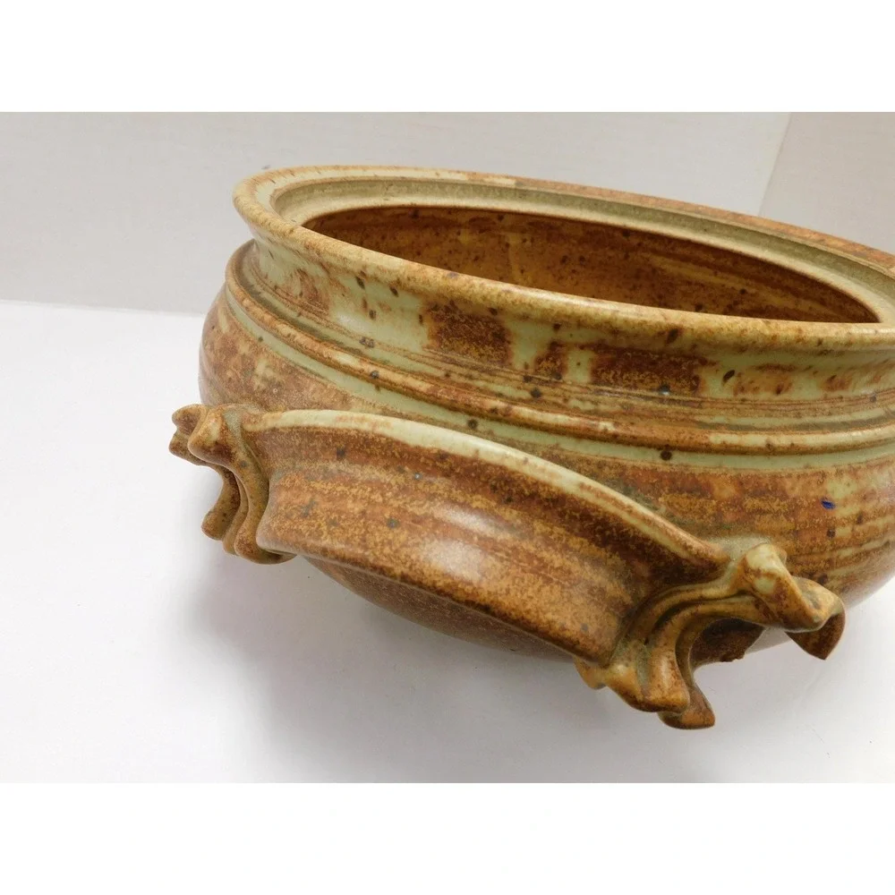 Handmade Stoneware Casserole Wheel Thrown Studio Pottery JC430